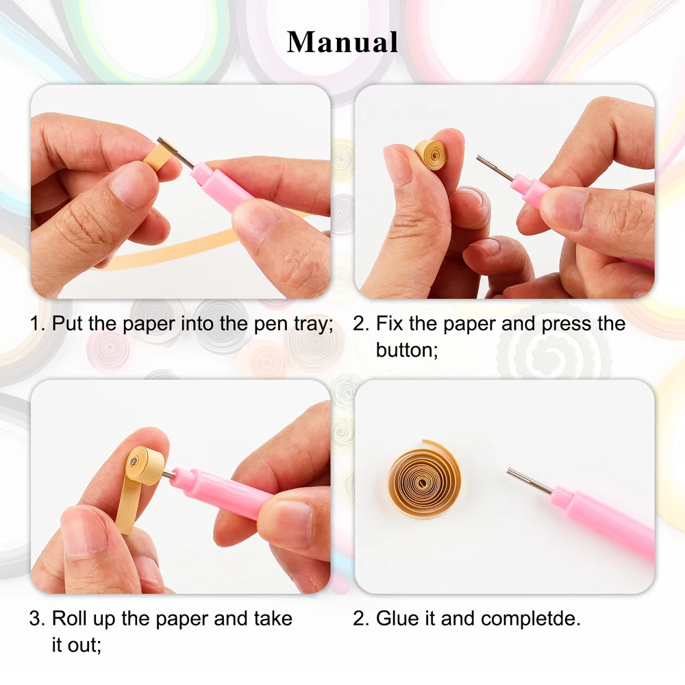 Quilling Paper Strips - Juego de tiras de papel para