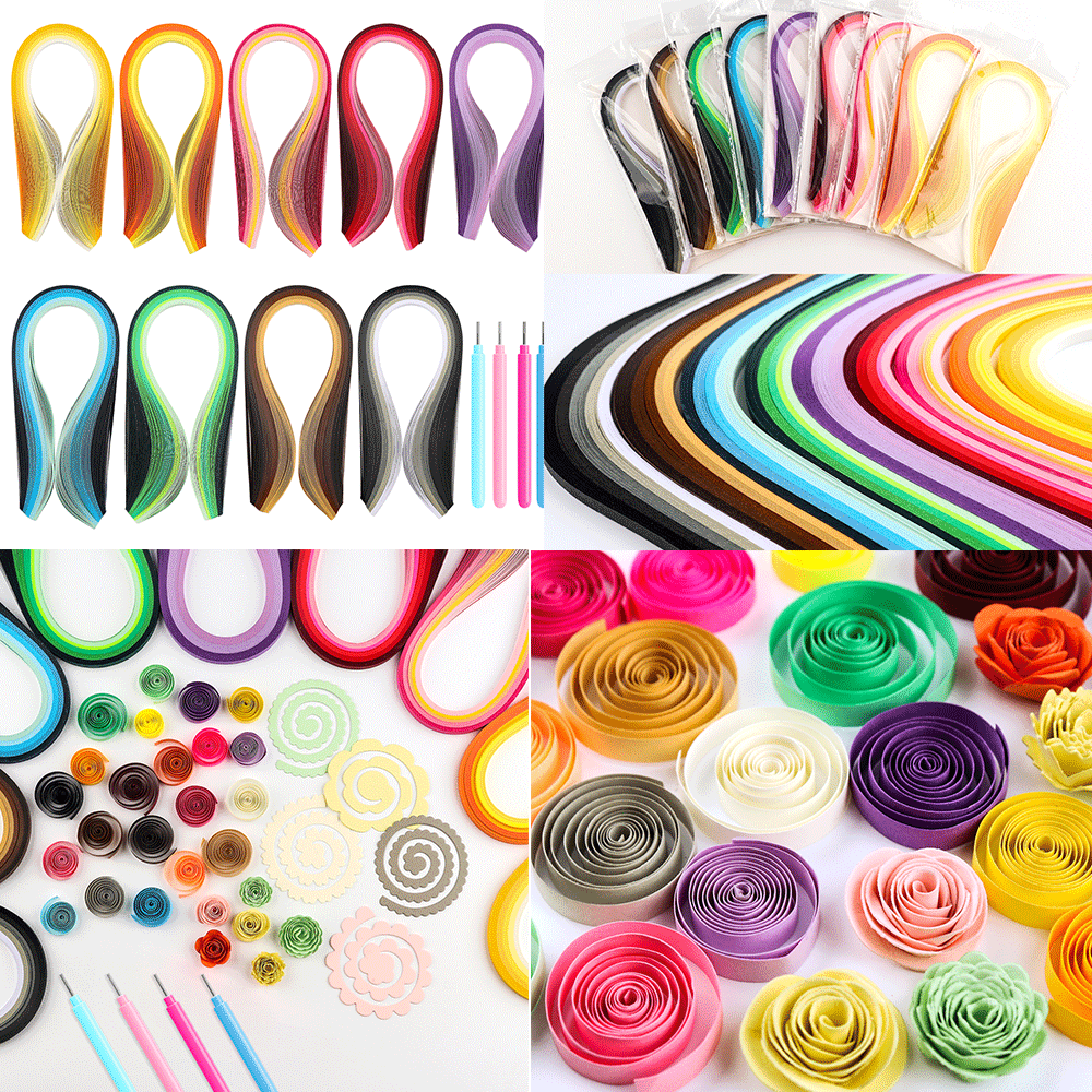 Quilling Paper Strips - Juego de tiras de papel para
