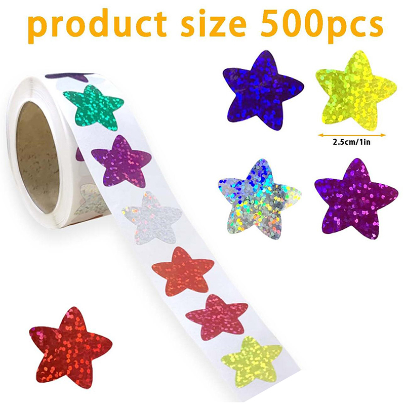 School Of Art X Craft - 500 Uds./rollo de pegatinas de estrellas