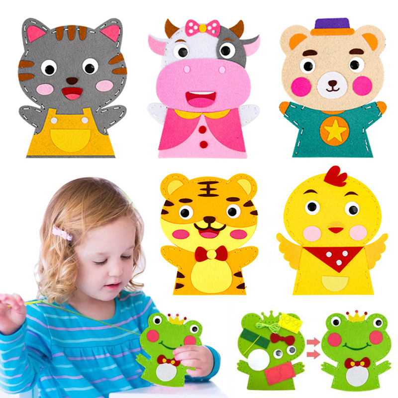 Art Craft For 3 Year Old - Marioneta de mano de animales de