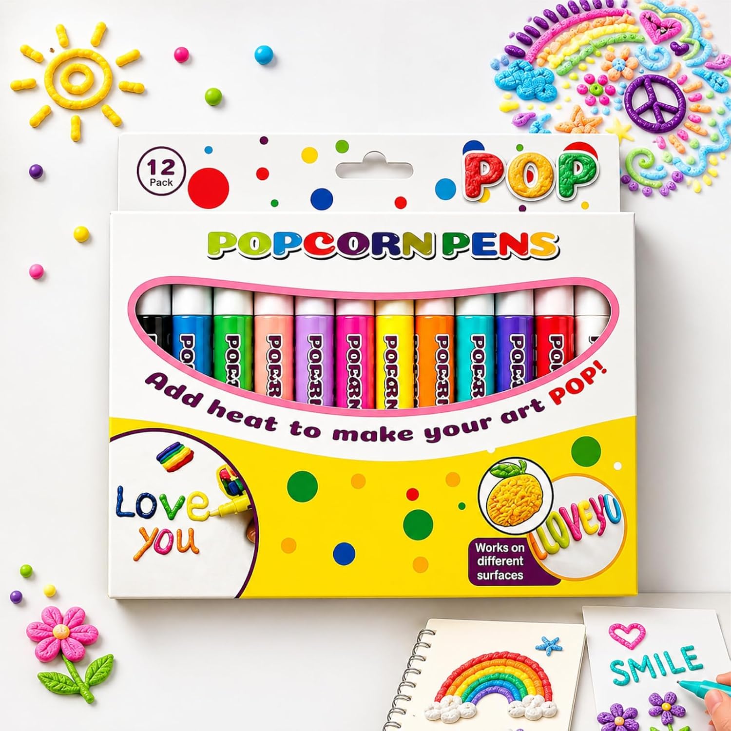 Art Craft Notebook - Bolígrafos Mágicos de Palomitas 3D, Kit