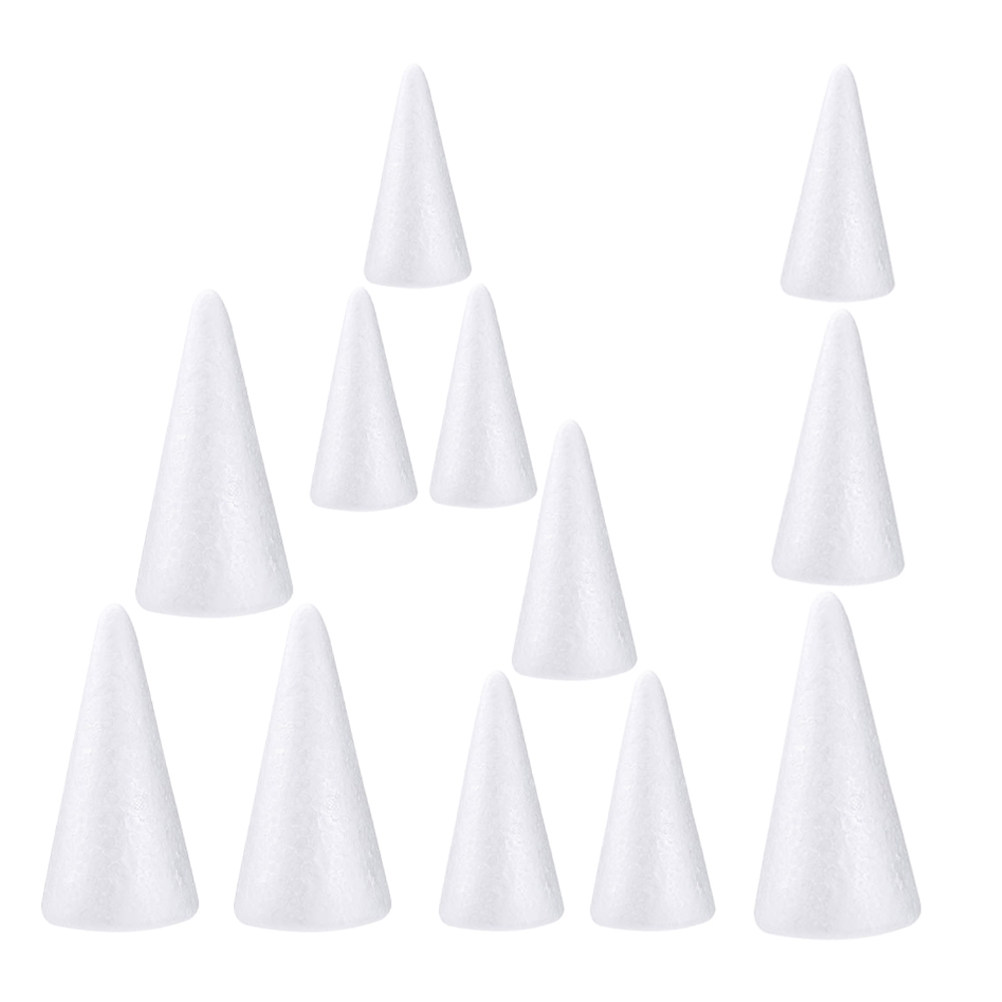 Art Craft Event - 12 Conos de Espuma Blancos para
