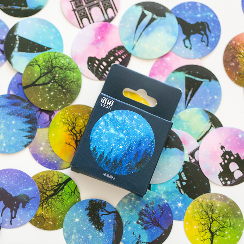 Art Craft For 3 Year Old - 50 unids/set cielo estrellado brillante pegatina