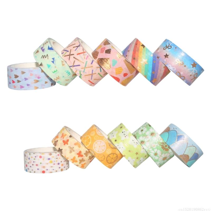 Art Craft Notebook - D5BB 12 rollos cinta papel decorativa,