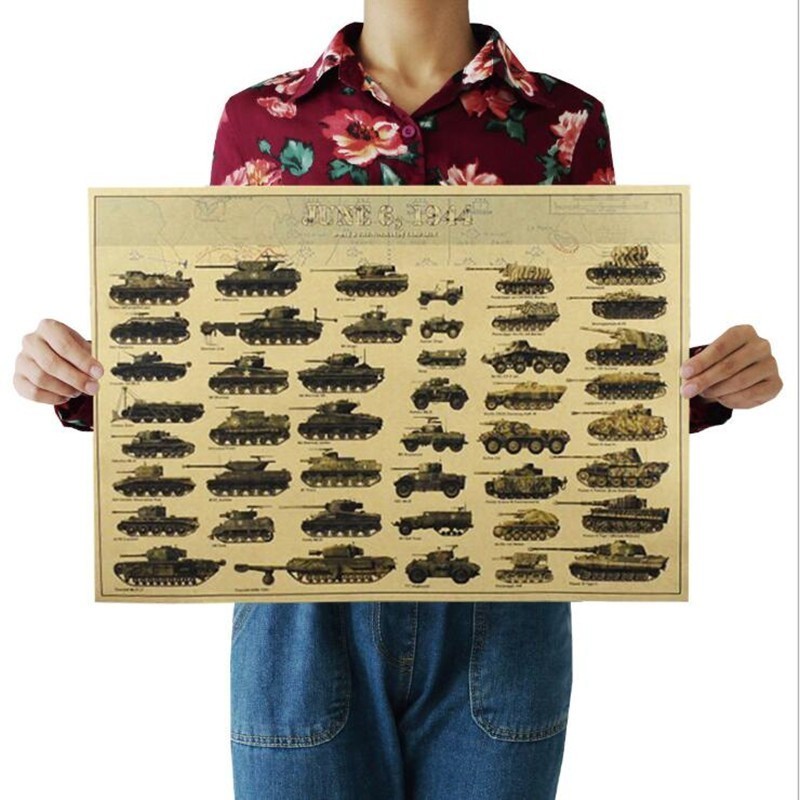 Póster Vintage de tanques de l - Art Craft Bar reseña y precio