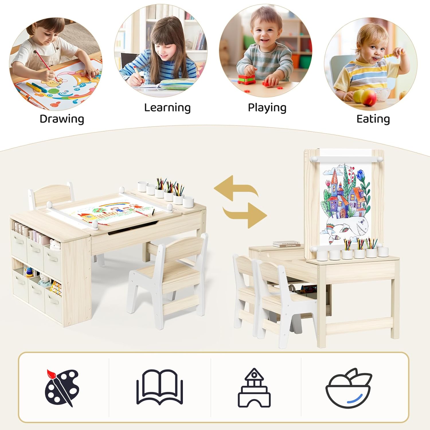 Juego de Mesa y Silla de Arte  - School Of Art X Craft reseña y precio