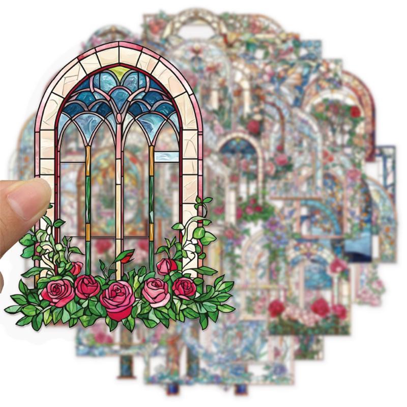 50 pegatinas florales vintage  - Art Craft Notebook reseña y precio
