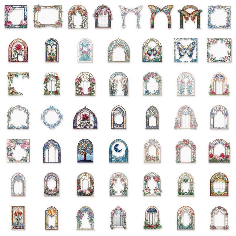 50 pegatinas florales vintage  - Art Craft Notebook reseña y precio